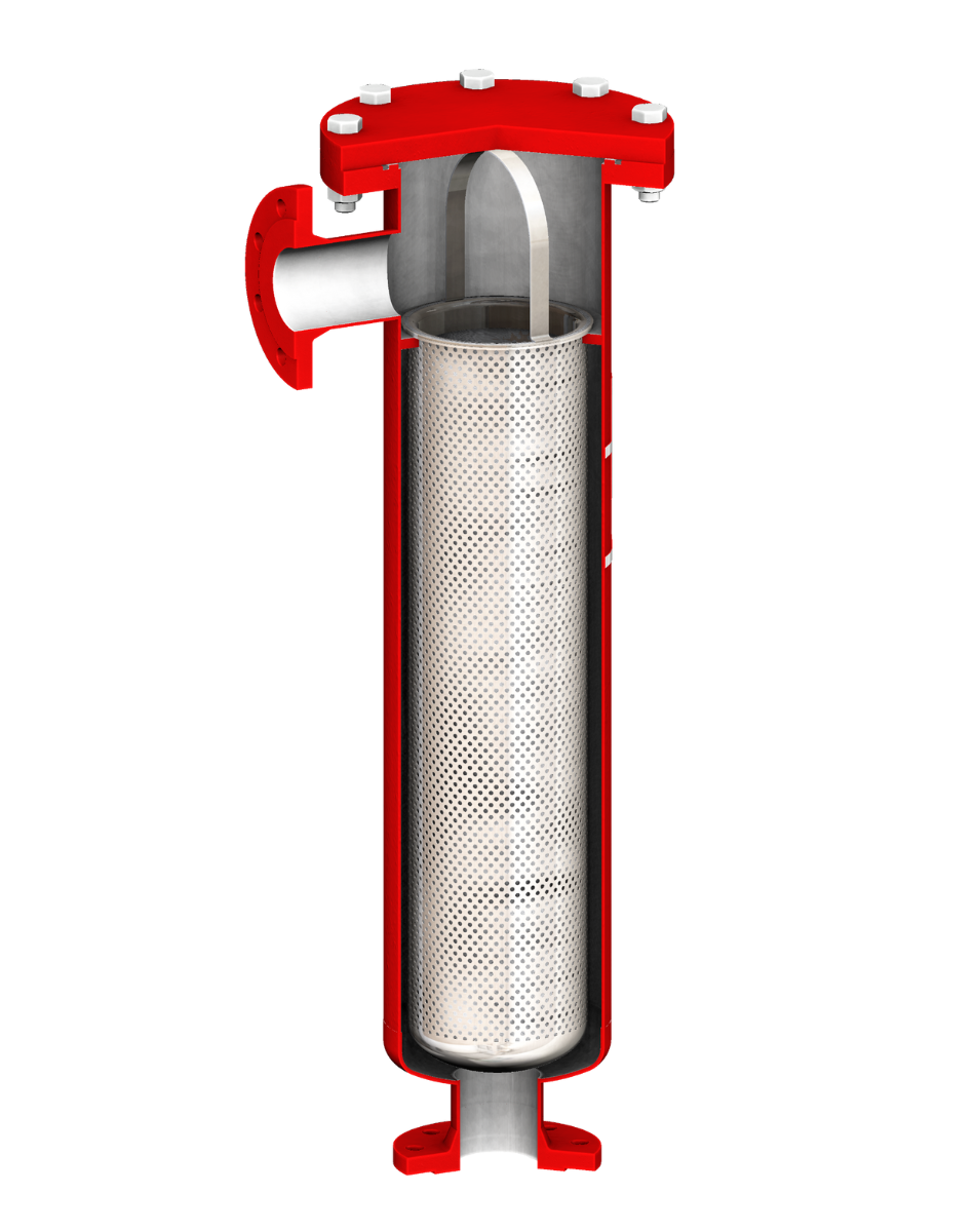Sectional view of filter housing EFB-S