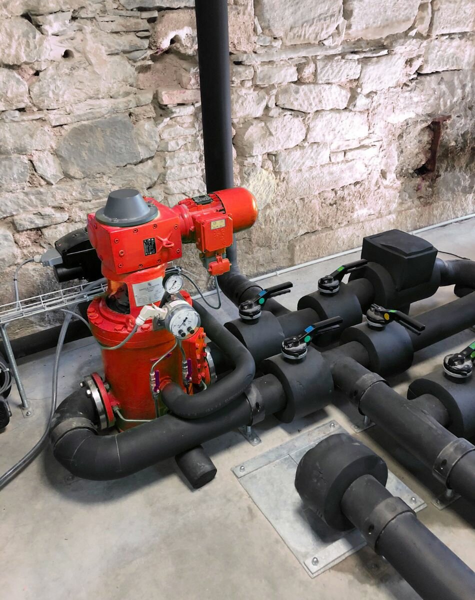 Automatic backwash filter in use