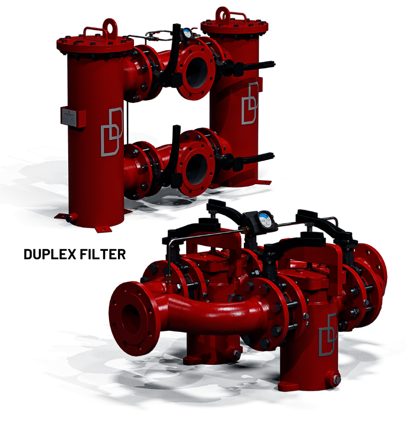 Duplex filter solid-liquid separation in water treatment