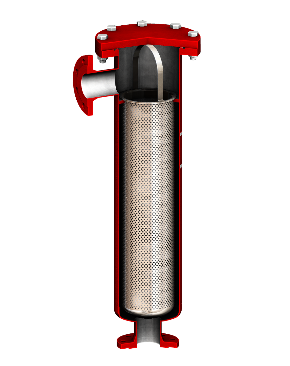 Sectional view of filter housing EFB-S